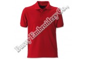 Men Dark Red Short Sleeve Polyester Cotton T-Shirts Polo Shirts